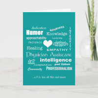Physician Assistant Attributes/White Text