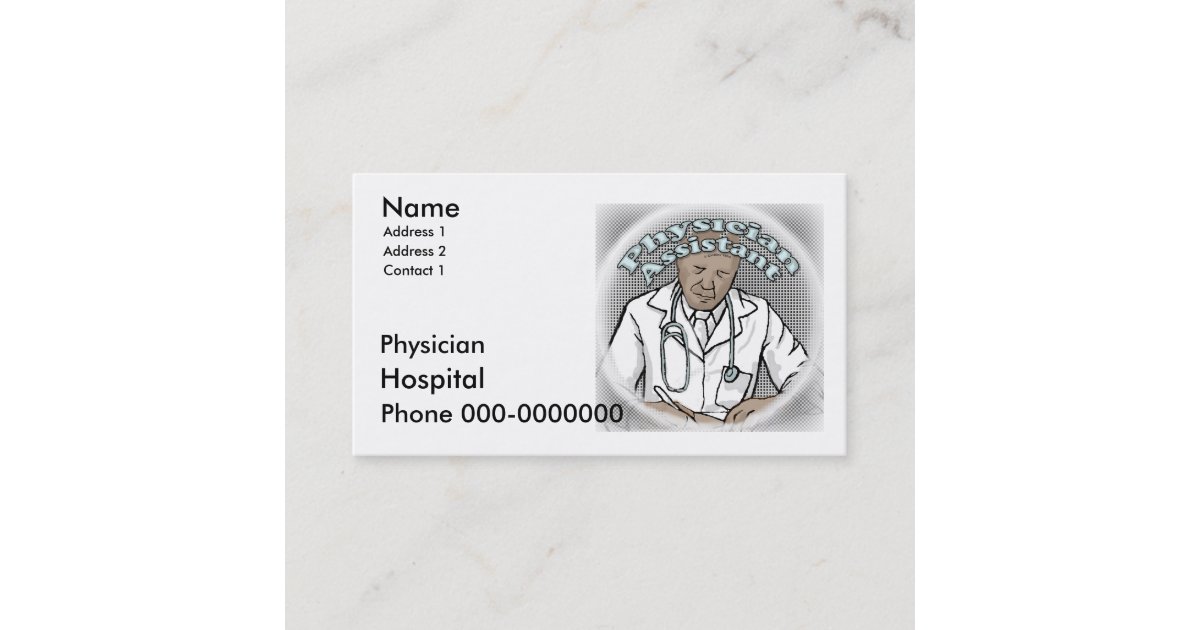 Physician Assistant Business Cards | Zazzle