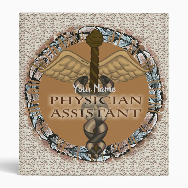Physician Assistant Caduceus 3 Ring Binder (Front)