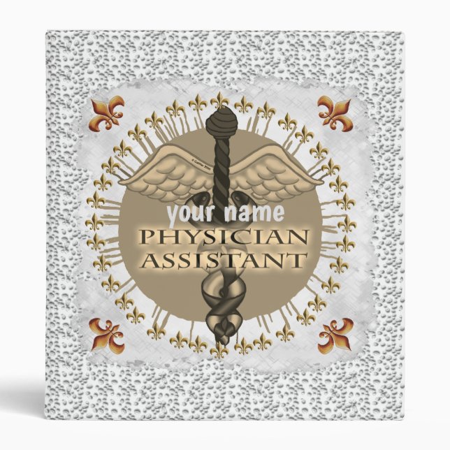 Physician Assistant Caduceus 3 Ring Binder (Front)