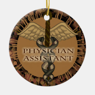 Physician Assistant Caduceus Ceramic Ornament