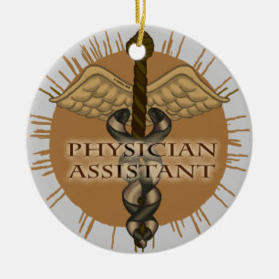 Physician Assistant Caduceus Ceramic Ornament