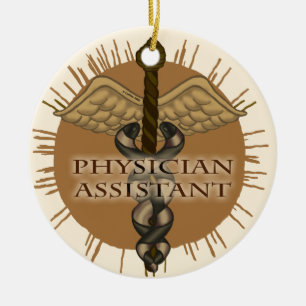 Physician Assistant Caduceus Ceramic Ornament