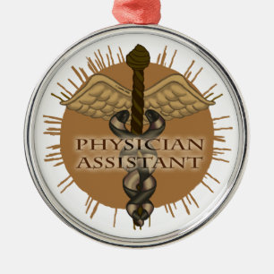 Physician Assistant Caduceus Metal Ornament
