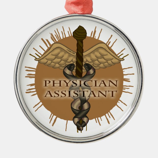 Physician Assistant Caduceus Metal Ornament (Front)