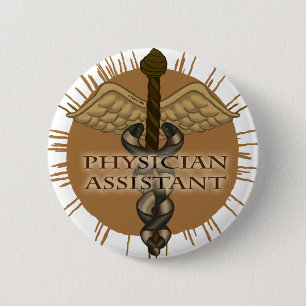 Physician Assistant Caduceus Pinback Button