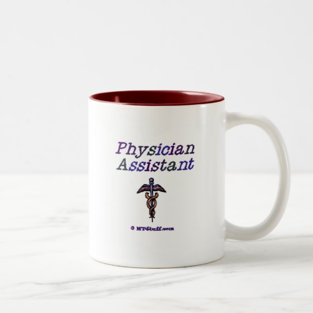 Physician Assistant - Caduceus Two-Tone Coffee Mug (Right)