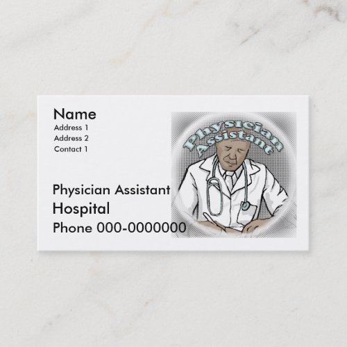 Physician Assistant custom name Business Cards
