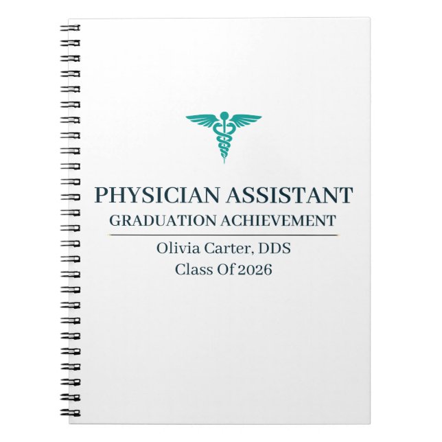 Physician Assistant Custom Name Since Year Notebook (Front)