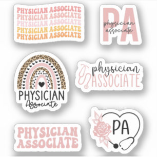 Physician Assistant, Cute Physician Associate Pack Sticker
