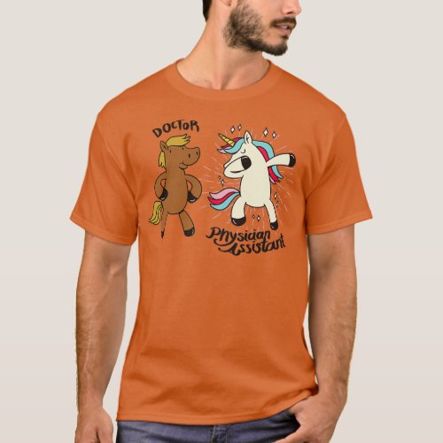 Physician Assistant Dabbing Unicorn vs Doctor Hors T_Shirt