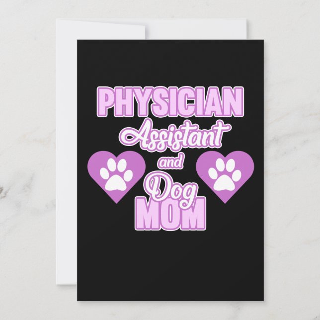 Physician Assistant Dog Lover Mom PA School Studen Thank You Card (Front)