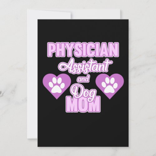 Physician Assistant Dog Lover Mom PA School Studen Thank You Card