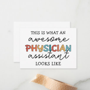 Physician Assistant Funny Awesome PA Note Card