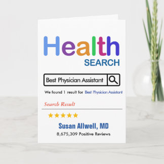 Physician Assistant Funny Gift Best Dentist Thank You Card