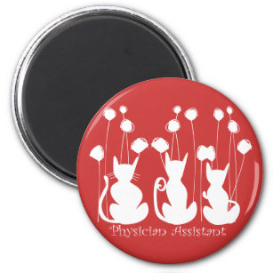 Physician Assistant Gifts Whimsical Cats Design Magnet