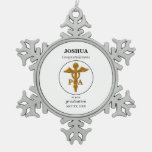 Physician Assistant Graduation Congratulations Snowflake Pewter Christmas Ornament at Zazzle