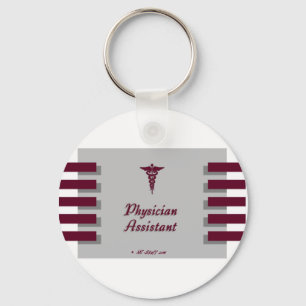 Physician Assistant Gray Keychain