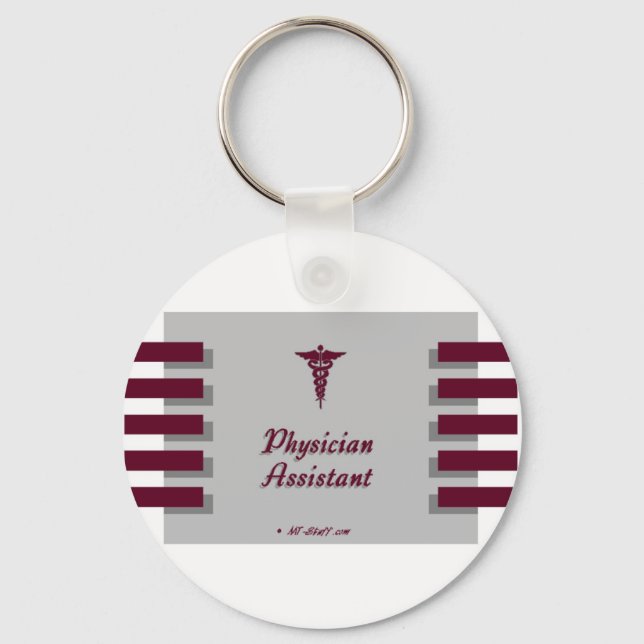 Physician Assistant Gray Keychain (Front)
