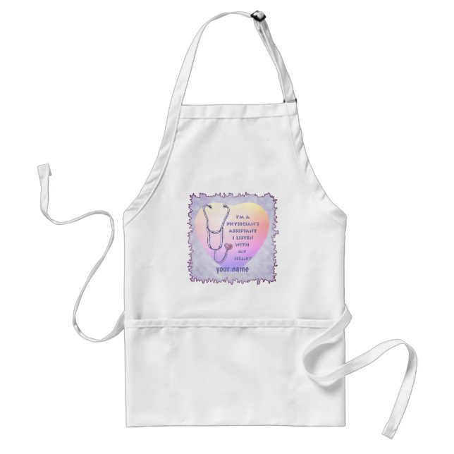 Physician Assistant Heart Adult Apron (Front)