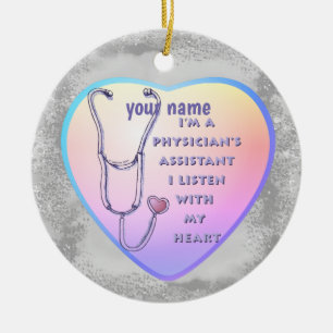Physician Assistant Heart Ceramic Ornament