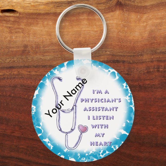 Physician Assistant Heart Keychain (Front)