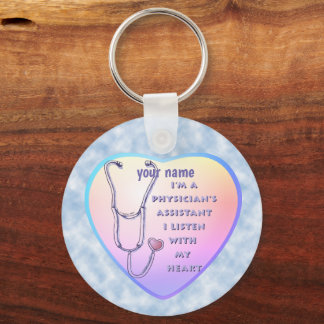 Physician Assistant Heart Keychain