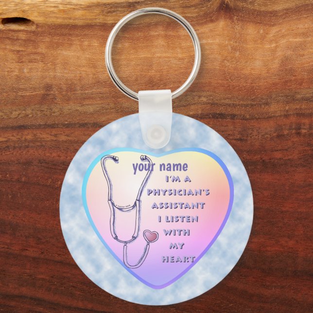 Physician Assistant Heart Keychain (Front)