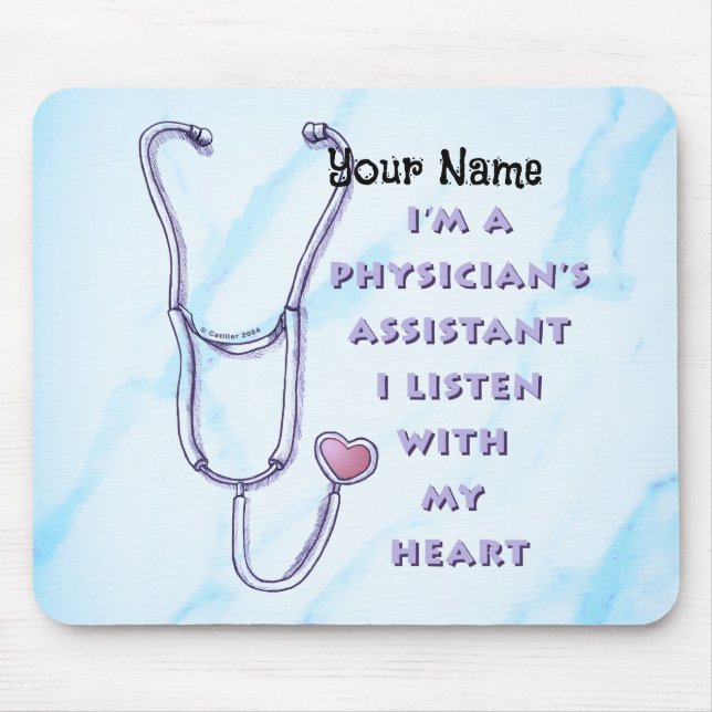 Physician Assistant Heart Mouse Pad (Front)