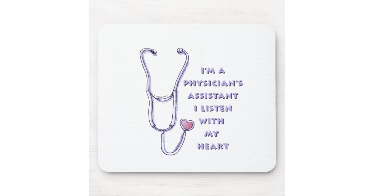 Physician Assistant Heart Mouse Pad | Zazzle