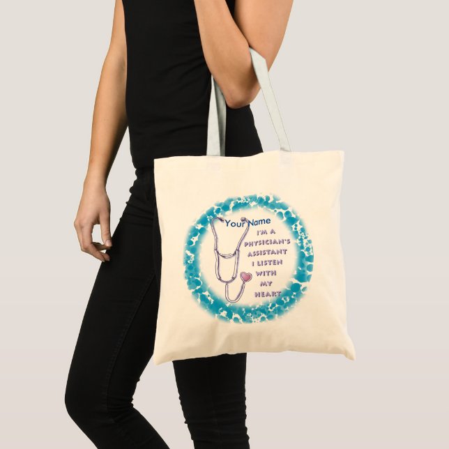 Physician Assistant Heart Tote Bag (Front (Product))