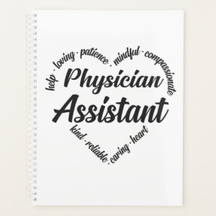 Physician Assistant Heart Word Cloud Planner