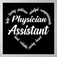 Physician Assistant Heart Word Cloud