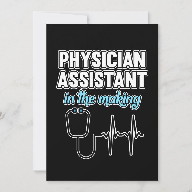 Physician Assistant In Making PA Medical Students Thank You Card (Front)
