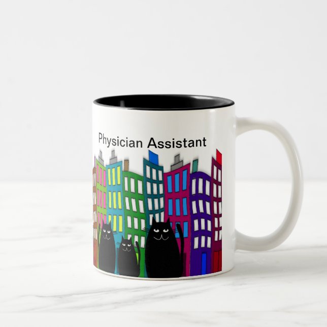 Physician Assistant Mug Whimsical Cats Design (Right)