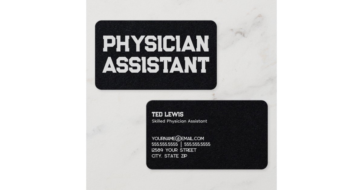 Physician Assistant PA-C Business Card | Zazzle