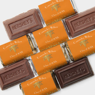Physician Assistant PA Graduation Orange Gold Hershey's Miniatures