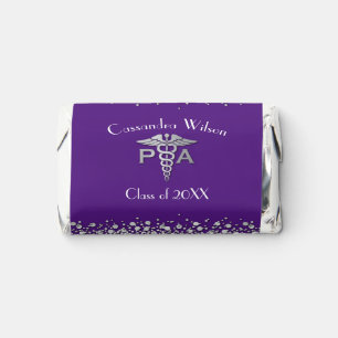 Physician Assistant PA Graduation Purple Silver Hershey's Miniatures