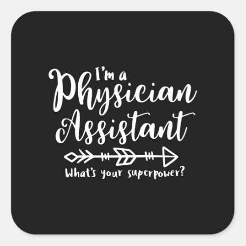 Physician assistant pa physicians square sticker