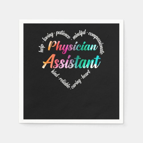 Physician Assistant Physician Assistant Heart Word Napkins