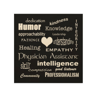 Physician Assistant+White Heart Wood Print