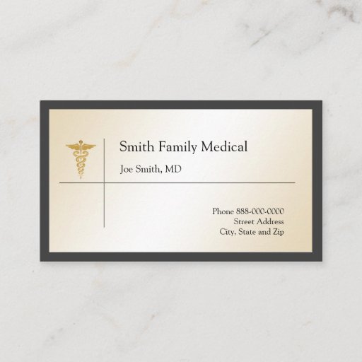 Customizable Physician Business Card