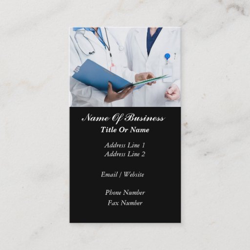 Customizable Physician Business Card