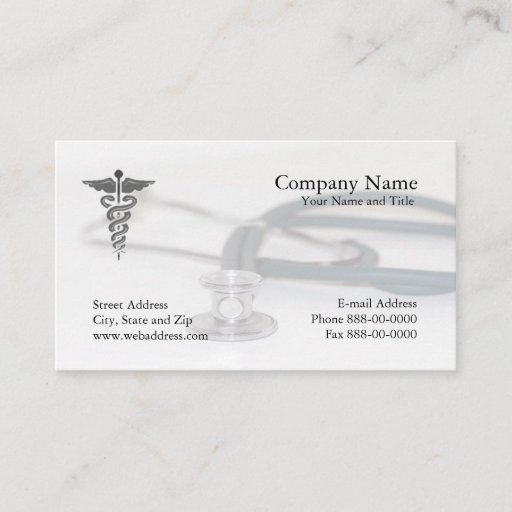 Customizable Physician Business Card