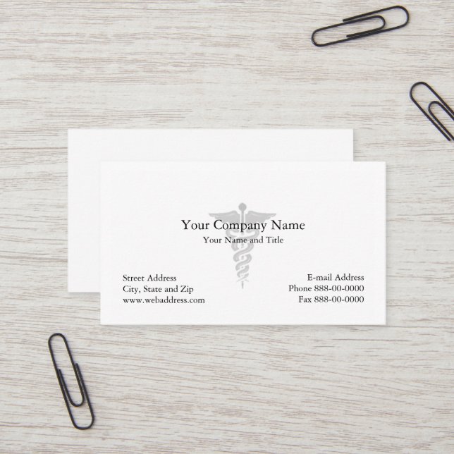 Physician Business Card (Front/Back In Situ)