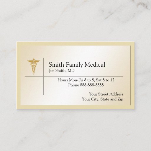 Customizable Physician Business Card