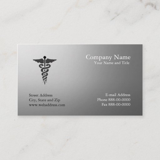 Customizable Physician Business Card