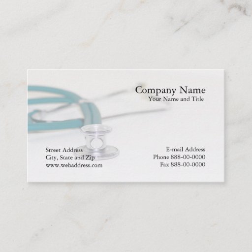 Customizable Physician Business Card