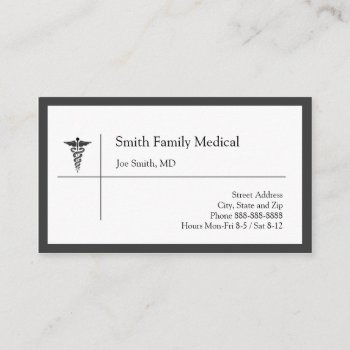 Physician Business Card by BusinessCardsCards at Zazzle