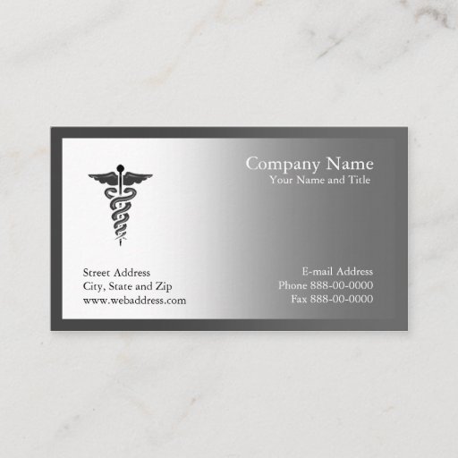 Customizable Physician Business Card